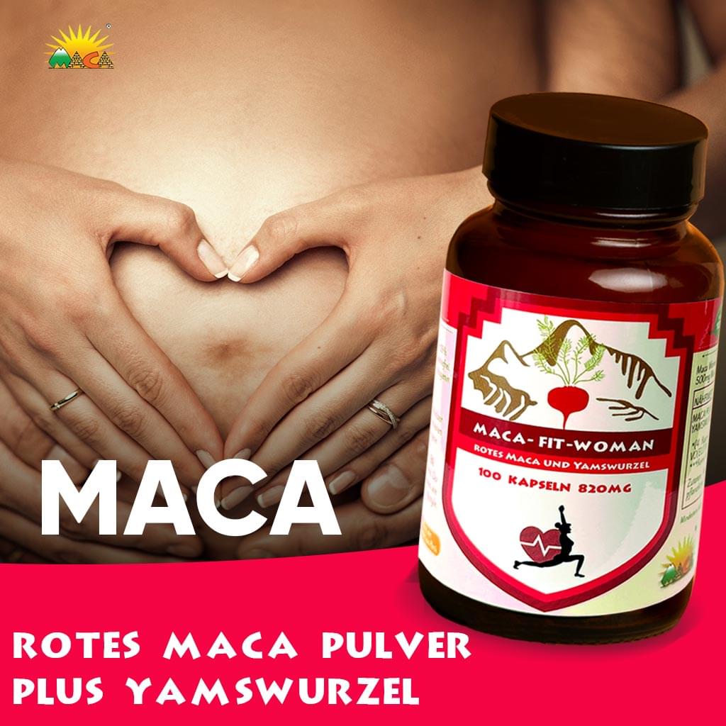Maca Woman 100, Rezeptur aus rotem Bio-Maca und Yamswurzel
