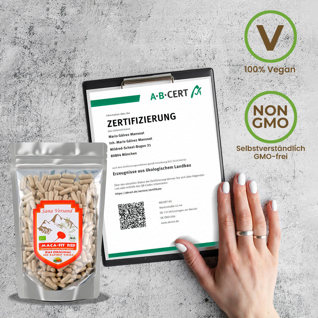 Rote Maca Kapseln 300 - Sana-Versand