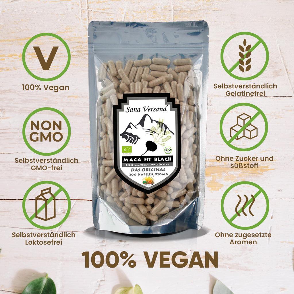 Maca Kapseln 300 Schwarz - Sana-Versand