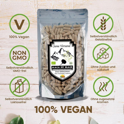 Maca Kapseln 300 Schwarz - Sana-Versand