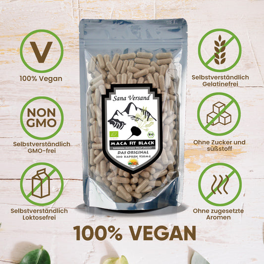 Maca Kapseln 300 Schwarz - Sana-Versand