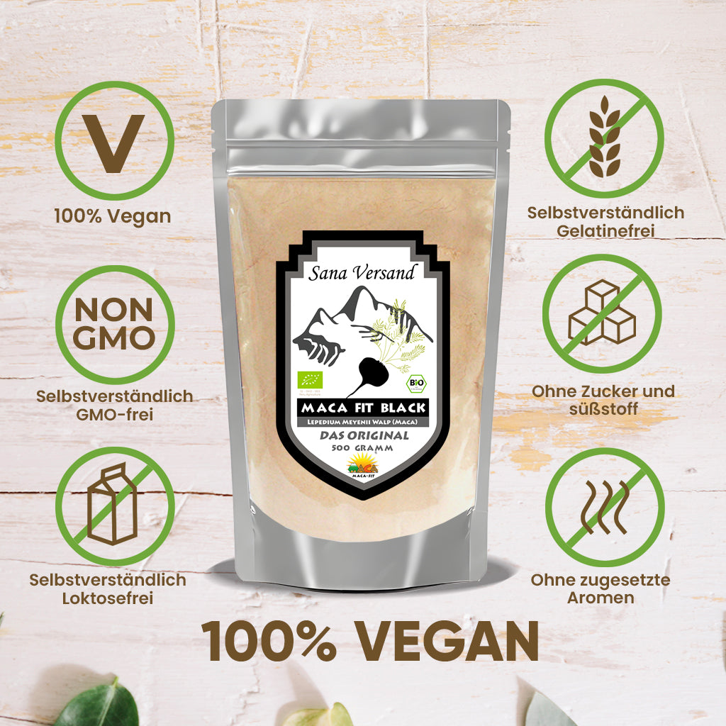 Schwarzes Macca Pulver 500g 